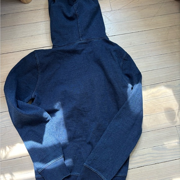 JCREW blue denim Hoodie - Picture 2 of 5